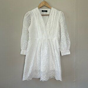 OPT white eyelet minidress small